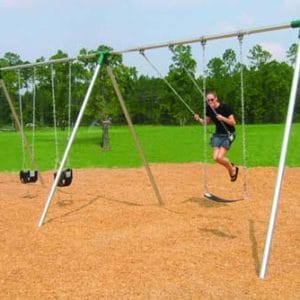 Commercial bi-pod swing