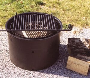 Commercial fire grill