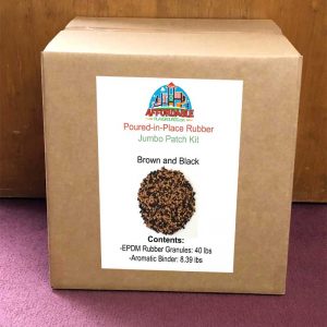Brown and Black Poured Rubber Repair Patch Kit