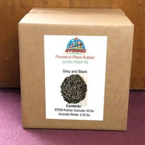 Poured Rubber Repair Jumbo Grey and Black Patch Kit