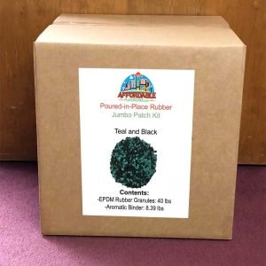 Teal and Black Rubber Repair Jumbo Patch Kit