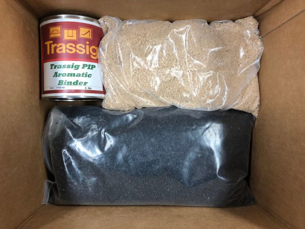 Beige and Black EPDM Poured in Place Rubber Repair Patch Kit for Commercial Playground Wear Layer Surfacing Damage