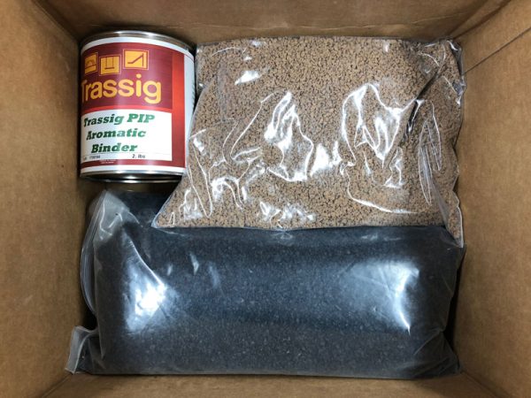Brown and Black EPDM Poured in Place Rubber Repair Patch Kit for Commercial Playground Wear Layer Surfacing Damage