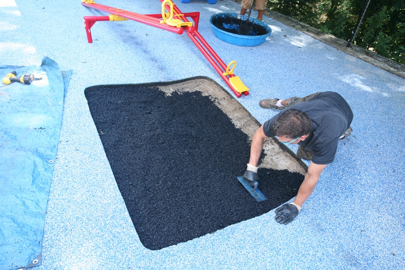 Gray Poured in Place Rubber Repair Patch Kit
