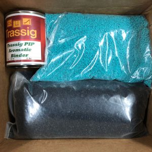 Teal and Black Poured in Place Rubber Repair Patch Kit