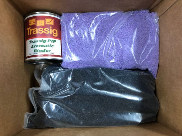 poured in place rubber purple and black playground patch kit