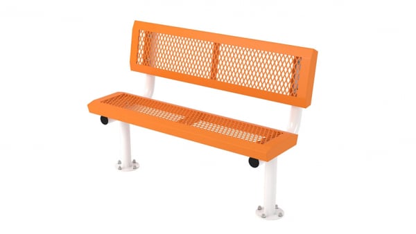 6ft commercial bench with back