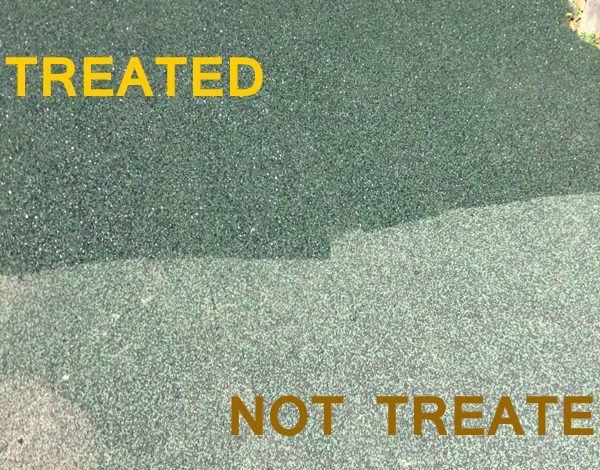 treated playground rubberized surface