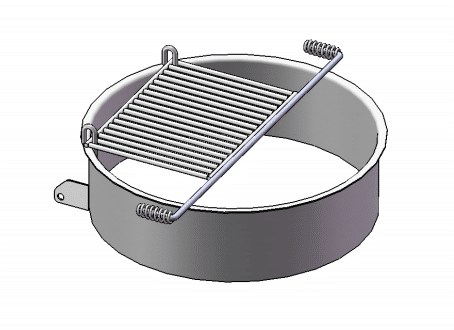 Commercial fire grill ring