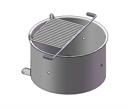Commercial fire grill
