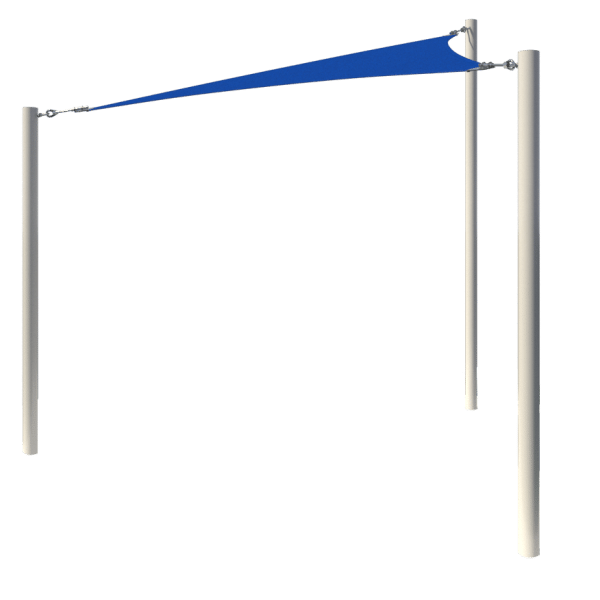 Triangle Sail Shade triangle sail shade side view