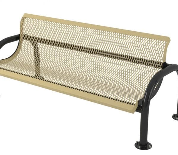 modern bench with back