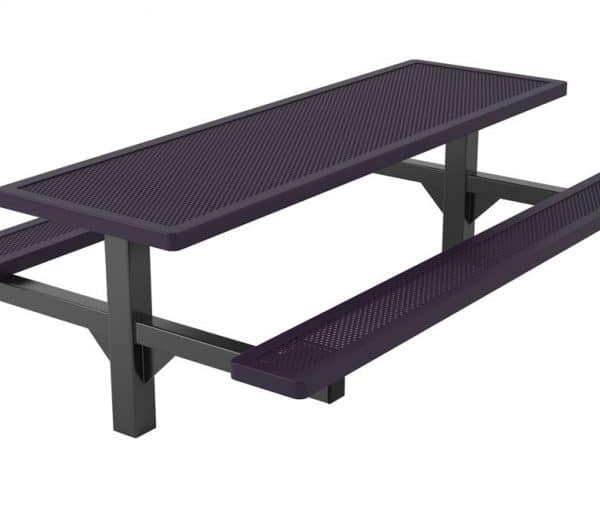 rectangular pedestal picnic table