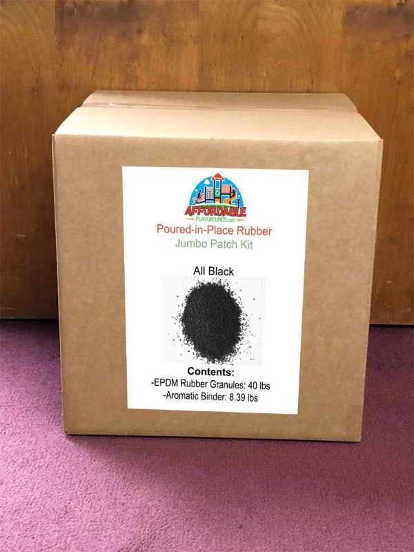 All Black Poured in Place Rubber Repair Giant Patch Kit