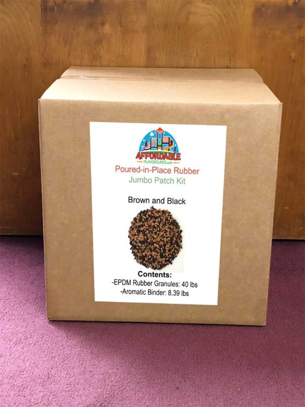 Brown and Black Poured Rubber Repair Patch Kit