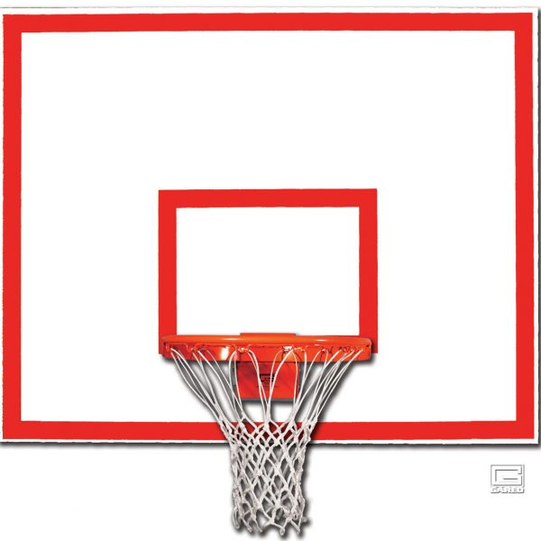 Outdoor basketball backboard system made of steel
