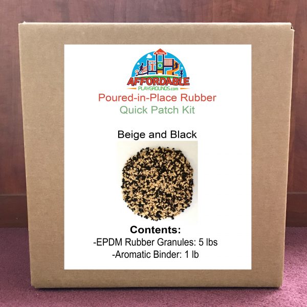 quick beige and black